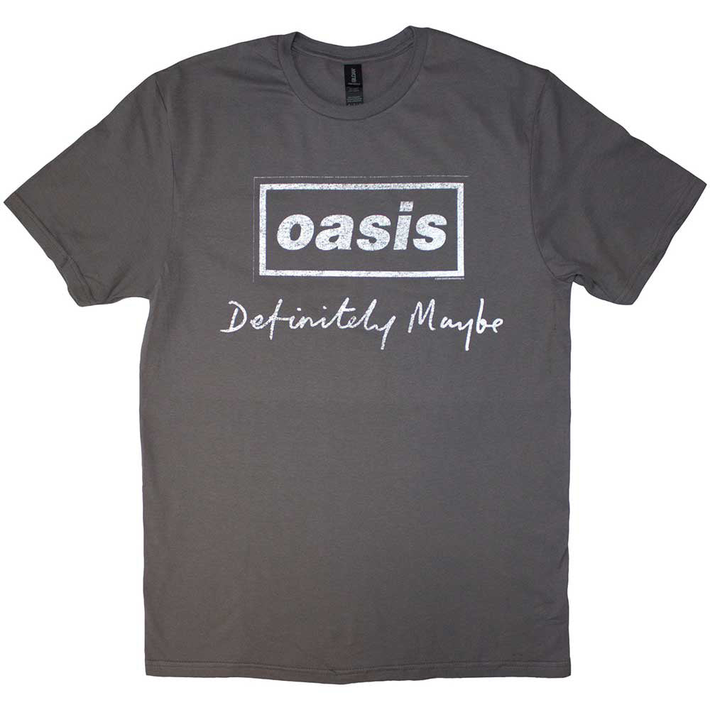 OASIS - (映画「オアシス:ドント・ルック・バック・イン・アンガー」公開 ) - Definitely Maybe Distressed Text Logo